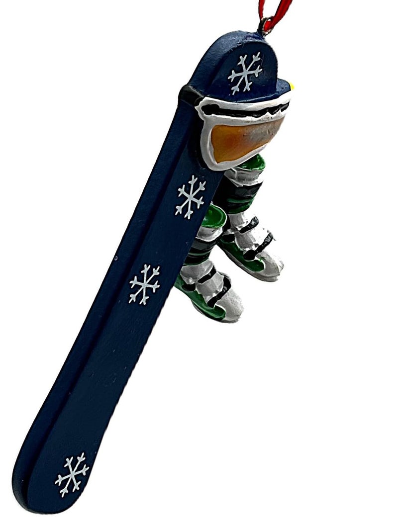 Kurt Adler 4.5in Resin Snowboard Personalization Ornament for Christmas - Image 2